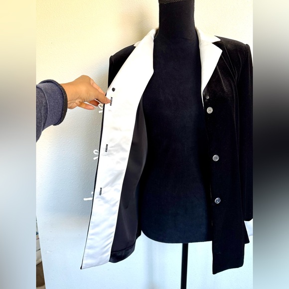 Vintage Coldwater Creek Velvet Satin Bow Details Cocktail Formal Jacket - Picture 7 of 12